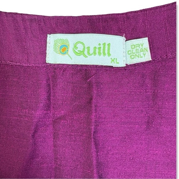 ⭐️QUILL Silk Floral Appliqué Artsy Tunic Top - Picture 5 of 7